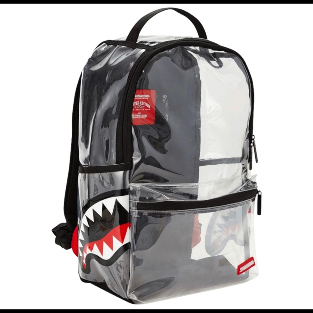 Sprayground backpack 🎒 clear 20/20 shark NEW 🔥